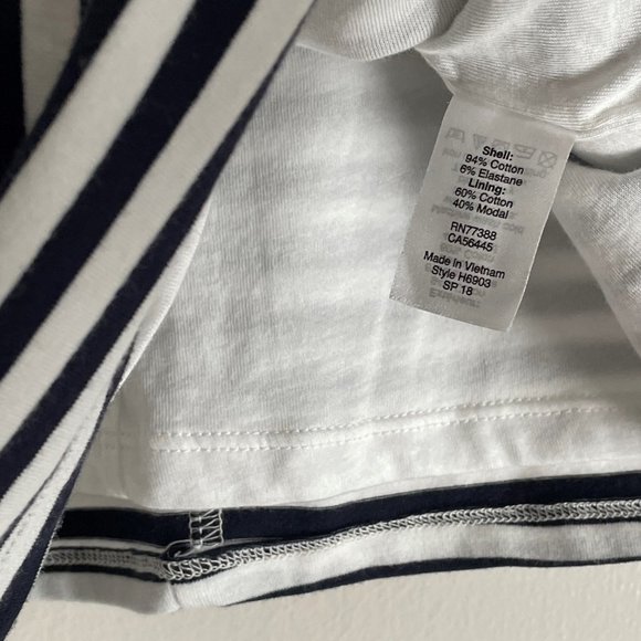 J. Crew Stripe Tie Shoulder Tank Top Size S Blue White Lined Cotton - Picture 6 of 7